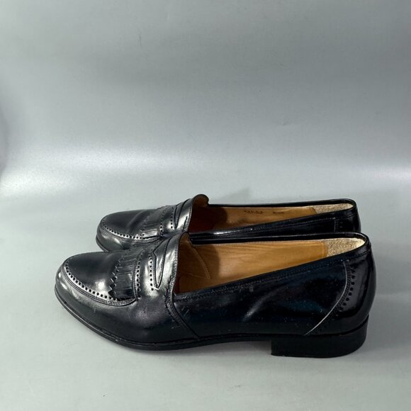 Bally Decca Black Leather Dress Loafers, Size 8 1/2 D - Picture 5 of 14